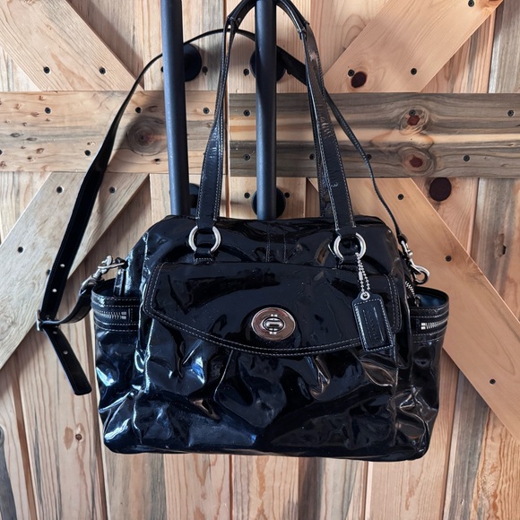 Coach patent leather diaper bag. - Picture 1 of 5